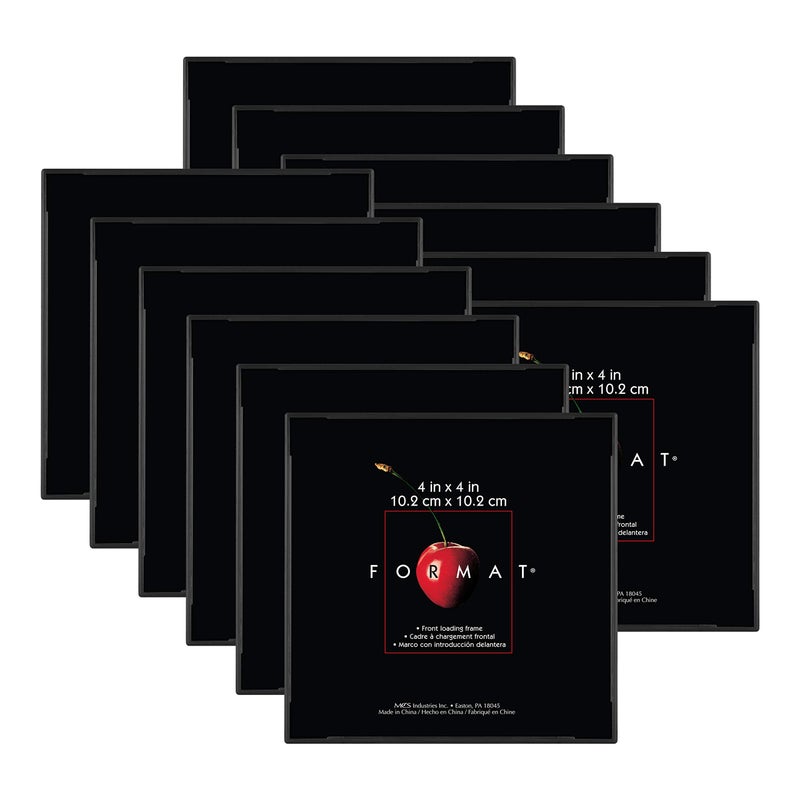 MCS Format Picture Frames  Gallery Wall Frames  Black  4 x 4  12-Pack - Image 1