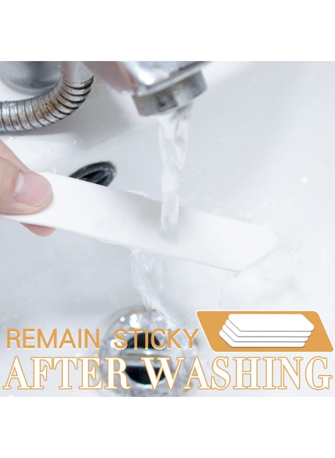 NXT Rug Grippers, 16 pcs Double Sided Washable Removable Anti Curling Corner Carpet Gripper , Non Slip Adhesive Rug Tape for Hardwood Floors and Tile (Pearl White) - Image 4