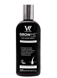 Watermans Watermans GrowMe® Shampoo - Biotin, Caffeine, Argan Oil For Hydrating And Revitalising Encourages Hair Growth Strengthens Hair Follicles Contains Natural DHT Blockers lmproves Scalp Circulation Increases Hair Density Added Body & Shine 250Ml  - Image 1