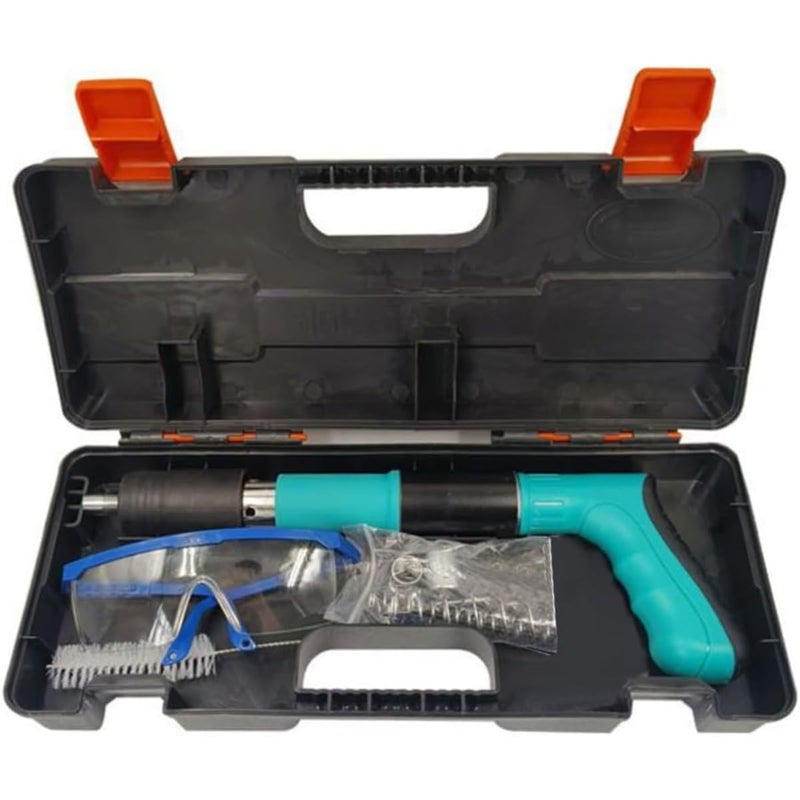 زمزين مسامير معدنية محمولة، أداة تثبيت حائط متعددة الوظائف، آلة مسامير موفرة للعمالة، قوة قابلة للتعديل، غطاء عازل للصوت، زنبرك صناعي، تفريغ تلقائي للخبث - Image 1