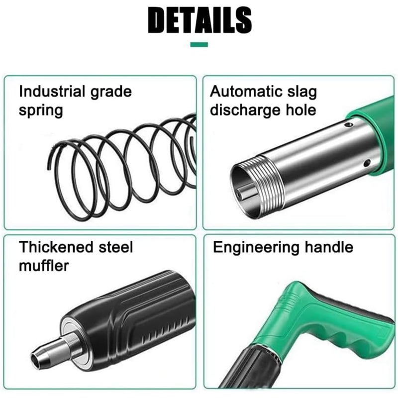 زمزين مسامير معدنية محمولة، أداة تثبيت حائط متعددة الوظائف، آلة مسامير موفرة للعمالة، قوة قابلة للتعديل، غطاء عازل للصوت، زنبرك صناعي، تفريغ تلقائي للخبث - Image 5