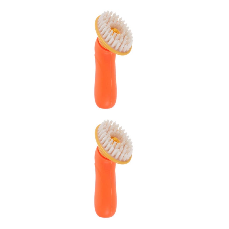 2pcs Dog Bath Brush Scrubber For Bath Cat Shampoo Puppy Washer Grooming Massage Brush Dog Accessories For Short Hair Orange - Image 1