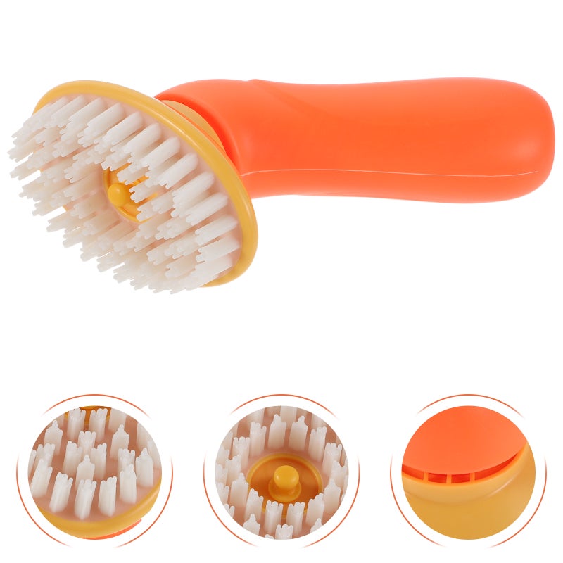 2pcs Dog Bath Brush Scrubber For Bath Cat Shampoo Puppy Washer Grooming Massage Brush Dog Accessories For Short Hair Orange - Image 2