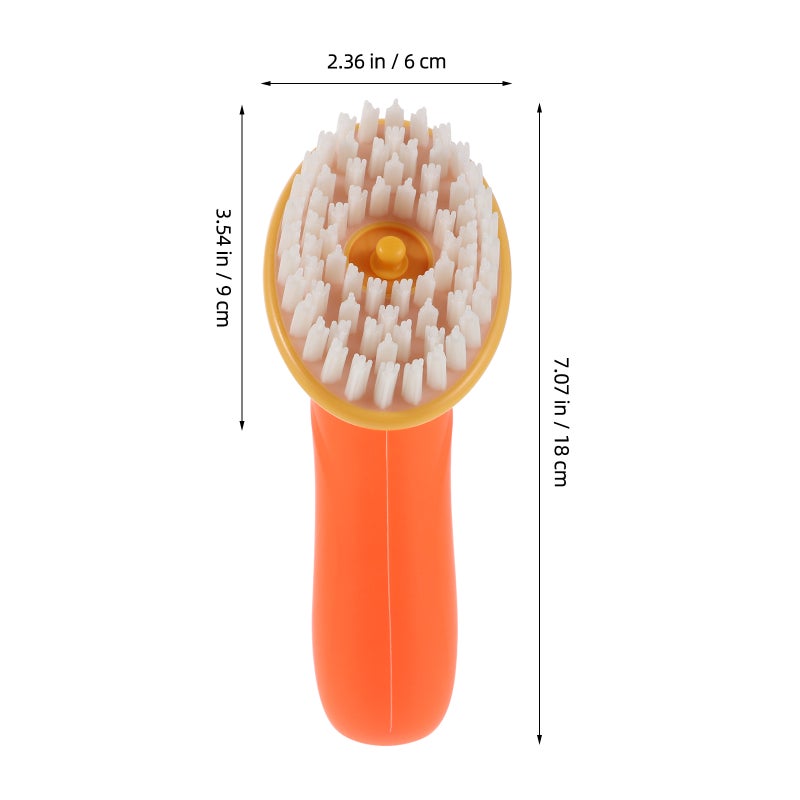 2pcs Dog Bath Brush Scrubber For Bath Cat Shampoo Puppy Washer Grooming Massage Brush Dog Accessories For Short Hair Orange - Image 3