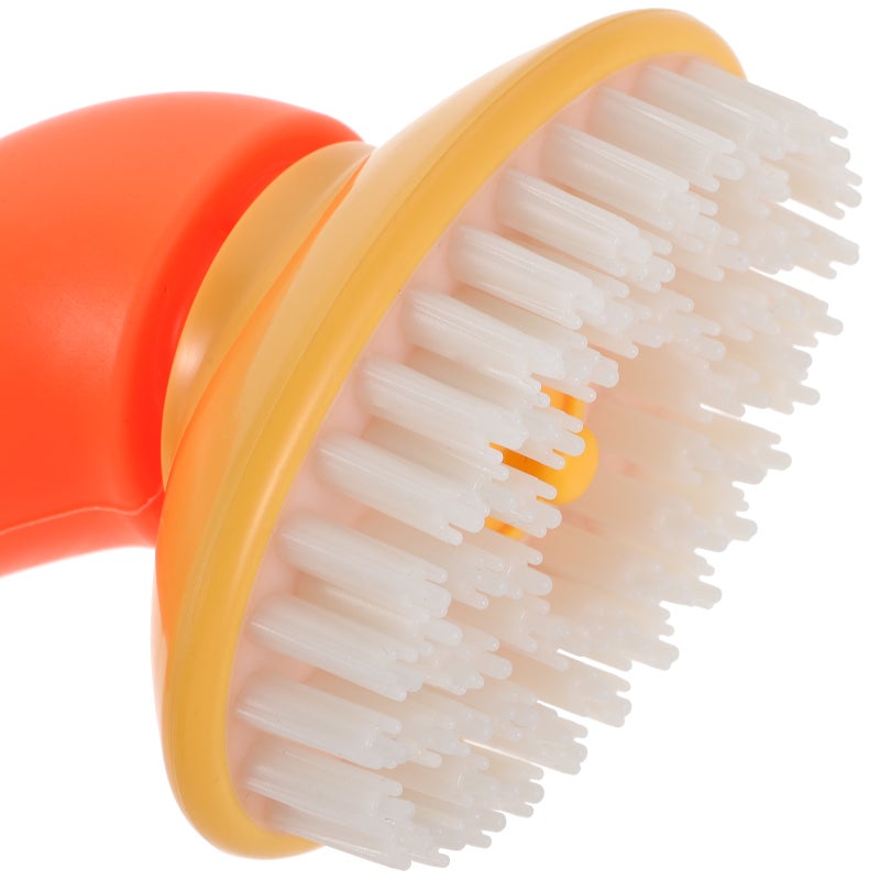 2pcs Dog Bath Brush Scrubber For Bath Cat Shampoo Puppy Washer Grooming Massage Brush Dog Accessories For Short Hair Orange - Image 4