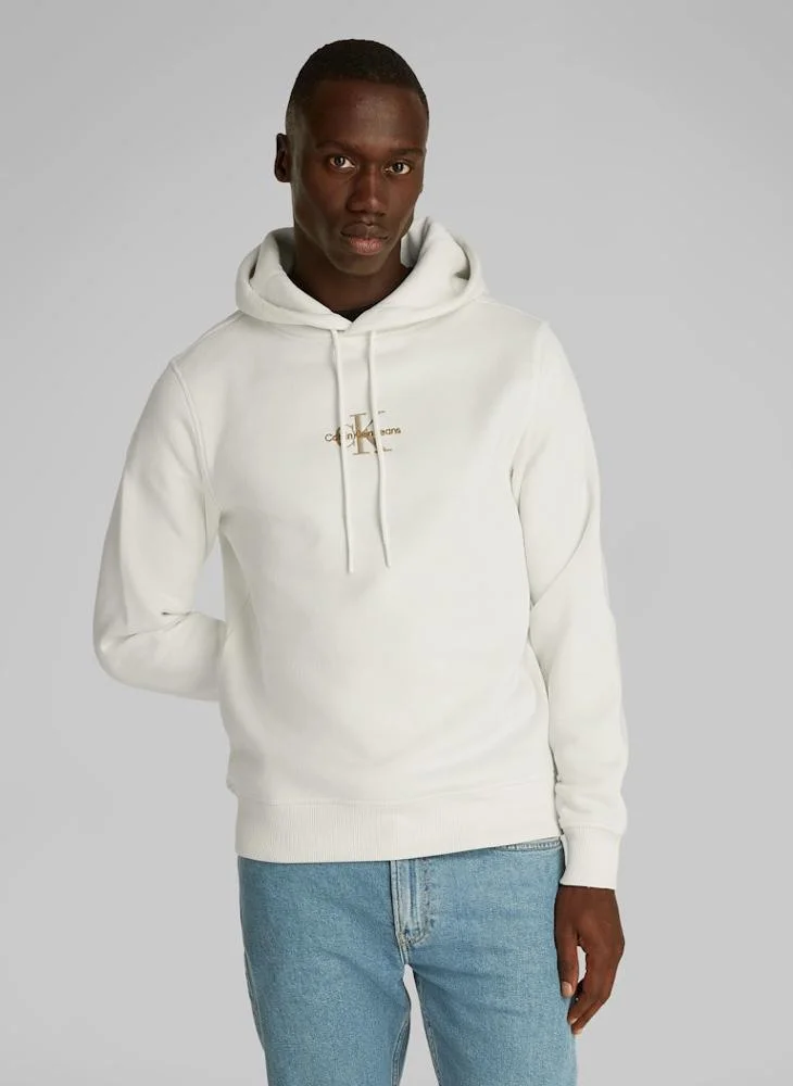 كالفن كلاين جينز Logo Print Drawstring  Hoodie