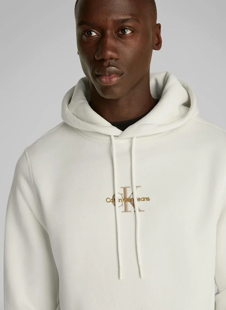 كالفن كلاين جينز Logo Print Drawstring  Hoodie