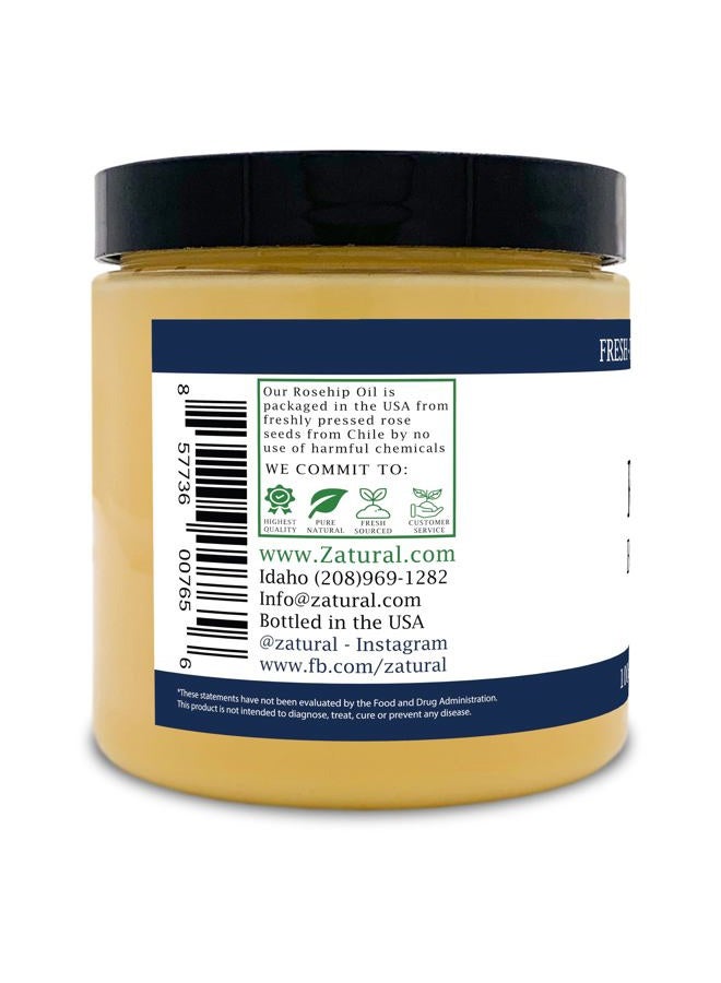 Zatural Organic Seed ROSEHIP BUTTER w/ Virgin Shea (8 oz)- Pure Vitamin C for the Face, Hair & Body | Soothe, Heal | Safe for all ages (8 oz) - Image 2
