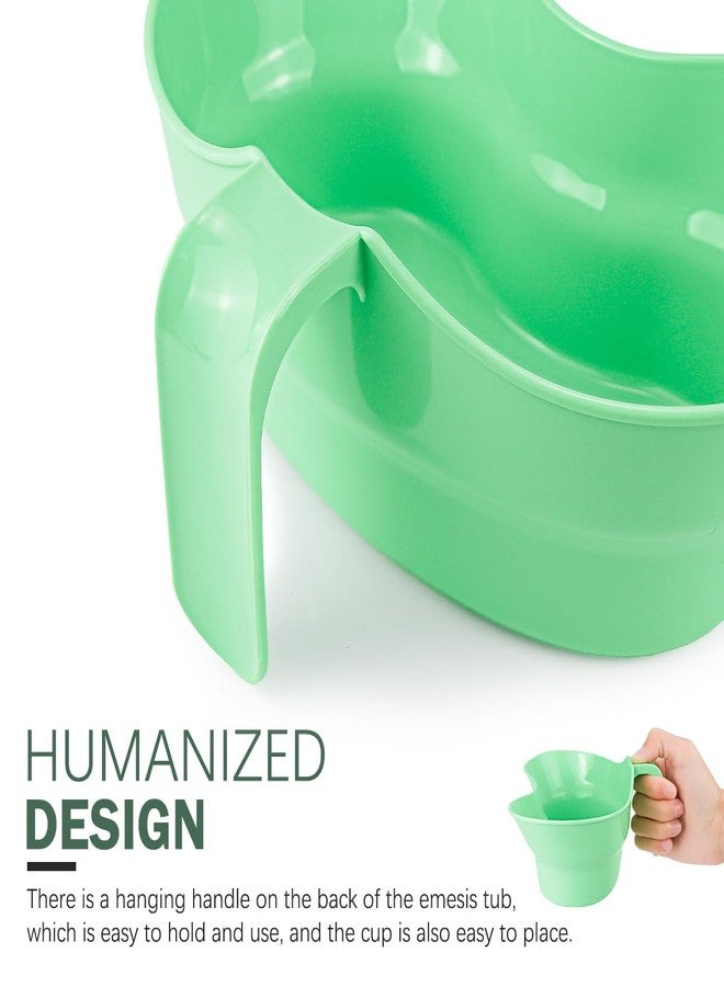 UPIQNG Emesis Basin,Vomit Basin Cup Plastic Mouthwash Cup with Hanging Handle Graduated Kidney Shaped Bowl Oral Care Accessories for Bedridden Patient - Image 5
