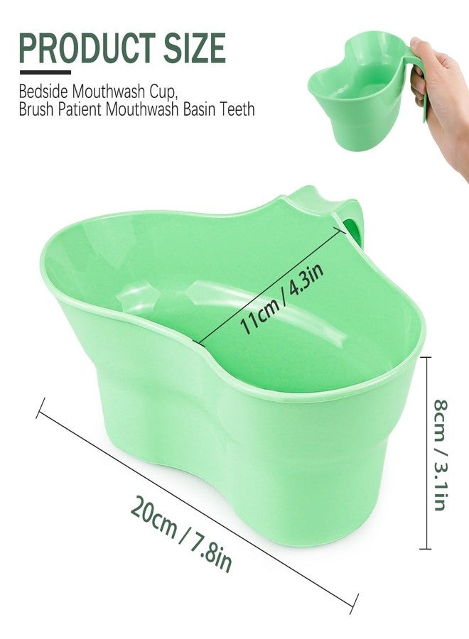 UPIQNG Emesis Basin,Vomit Basin Cup Plastic Mouthwash Cup with Hanging Handle Graduated Kidney Shaped Bowl Oral Care Accessories for Bedridden Patient - Image 2