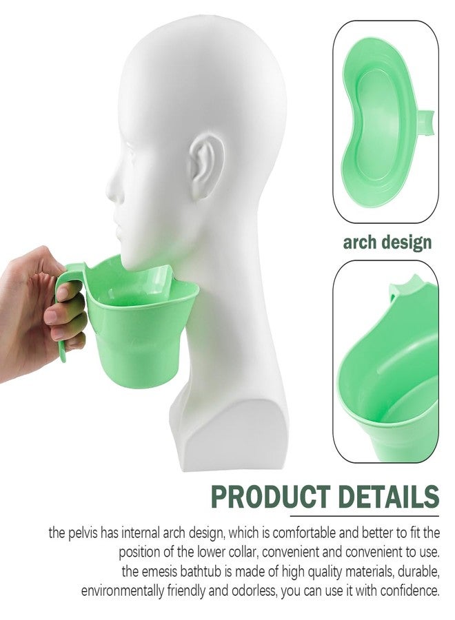 UPIQNG Emesis Basin,Vomit Basin Cup Plastic Mouthwash Cup with Hanging Handle Graduated Kidney Shaped Bowl Oral Care Accessories for Bedridden Patient - Image 3