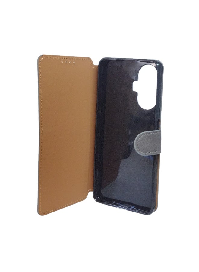 Phone Back Cover Flip leather for Realme C55 gray - Image 4