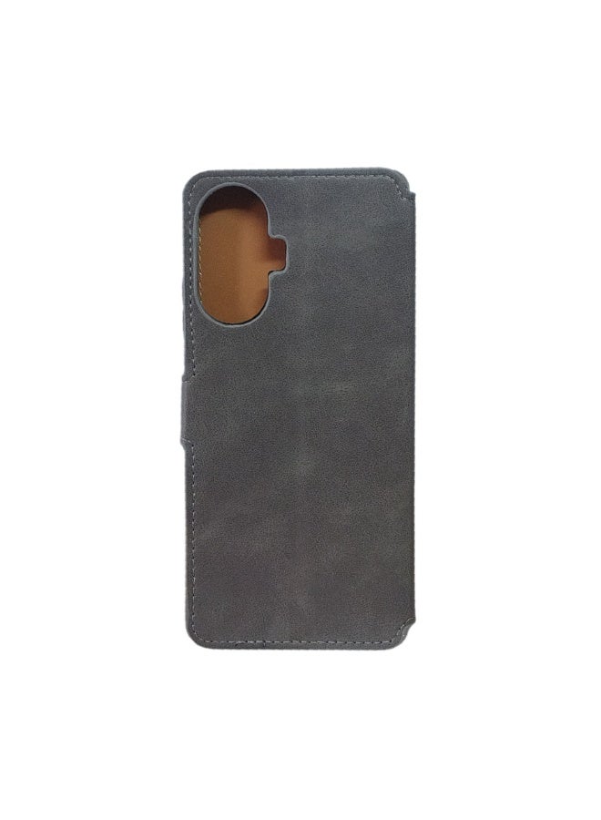 Phone Back Cover Flip leather for Realme C55 gray - Image 2