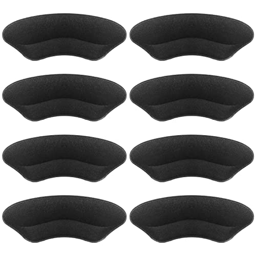 SEFLICA Premium Heel Pads Inserts Grips, Shoe bite Protector Back of Heel Protectors Cushions Liner Prevent Too Big Shoe from Shoe Slipping,Blisters,Filler for Loose Shoe Fit for Men Women (4 Black, Free) - Image 1