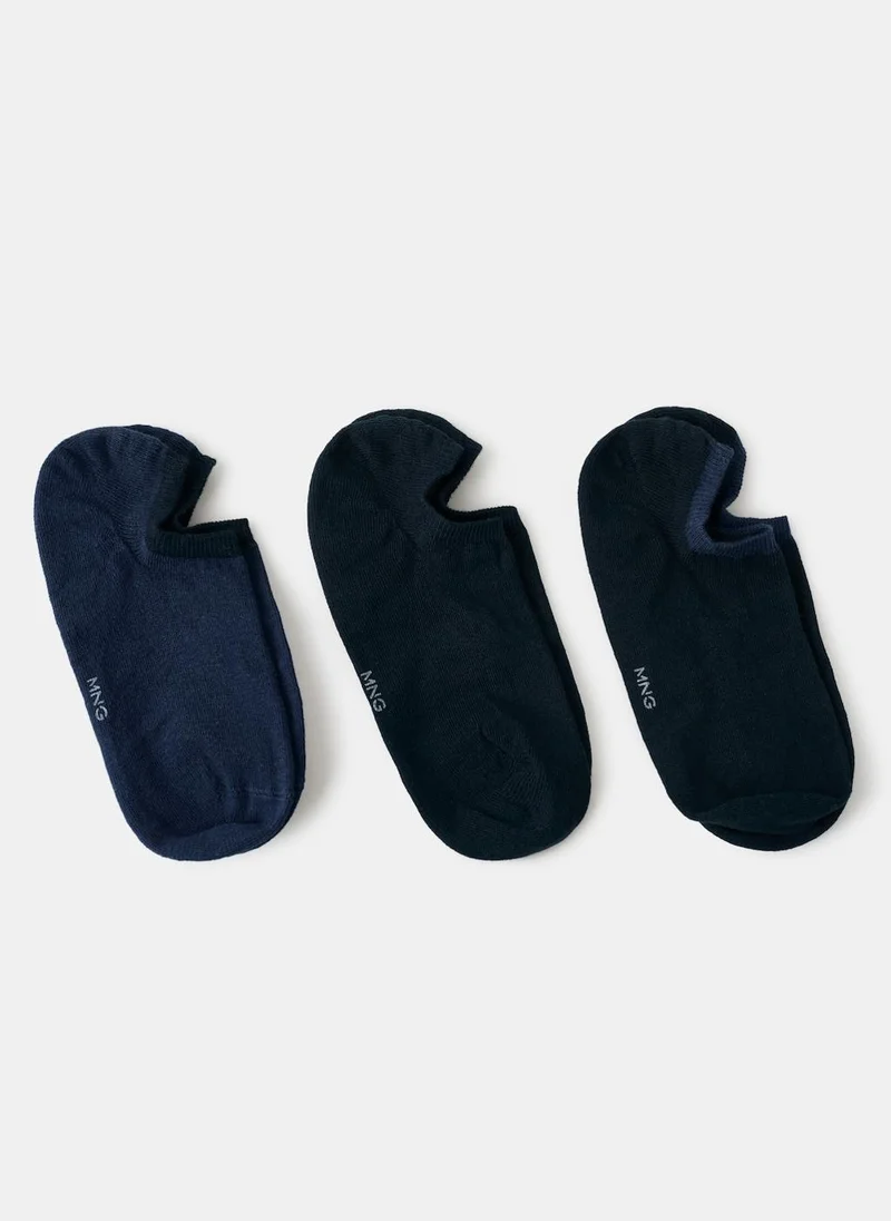 مانجو مان Pack of 3 ankle socks