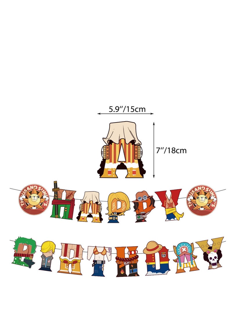 xppier 43 Pieces One Piece Theme Birthday Decorations for Children's Birthday Supplies  - Image 5