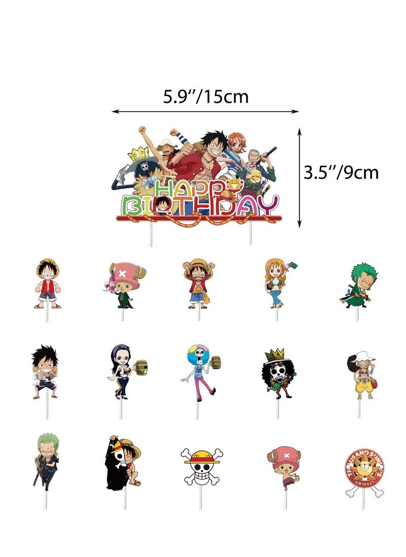 xppier 43 Pieces One Piece Theme Birthday Decorations for Children's Birthday Supplies  - Image 3