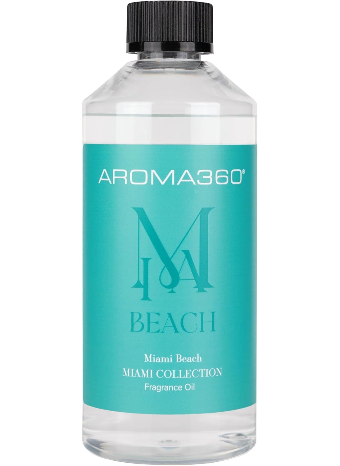 AROMA360 Aroma360 - Miami Beach Fragrance Oil Blend - Luxury Aromatherapy Scent Diffuser Oil - Honeydew, Rose Water and Driftwood 16.9 fl oz, 500mL 