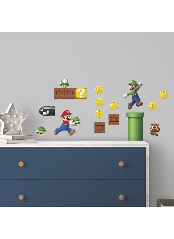 RoomMates RoomMates RMK2351SCS Nintendo New Super Mario Bros Build a Scene Peel and Stick Wall Decals, Multicolored  - Image 2
