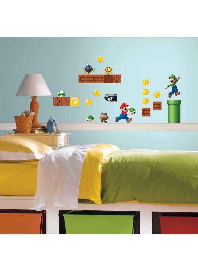 RoomMates RoomMates RMK2351SCS Nintendo New Super Mario Bros Build a Scene Peel and Stick Wall Decals, Multicolored  - Image 4