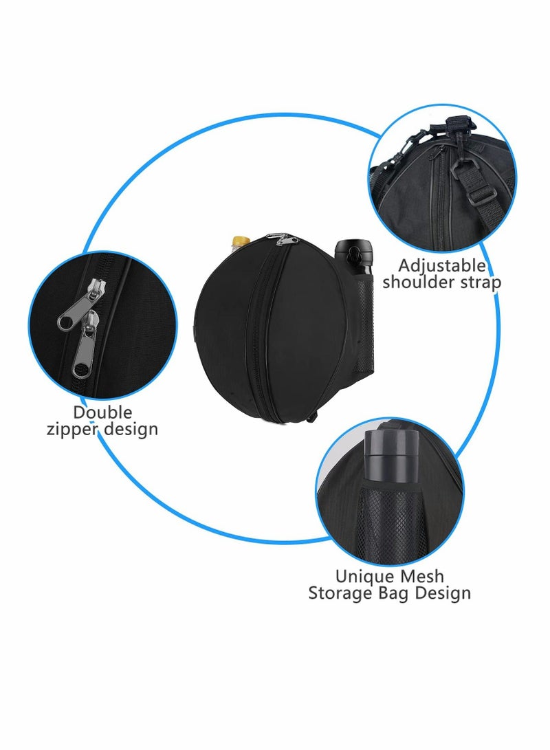 XiuWoo Waterproof Basketball Carrying Bag, Portable Training Sports Ball Holder Bag with Adjustable Shoulder Strap, Volleyball Storage (Black) - Image 2