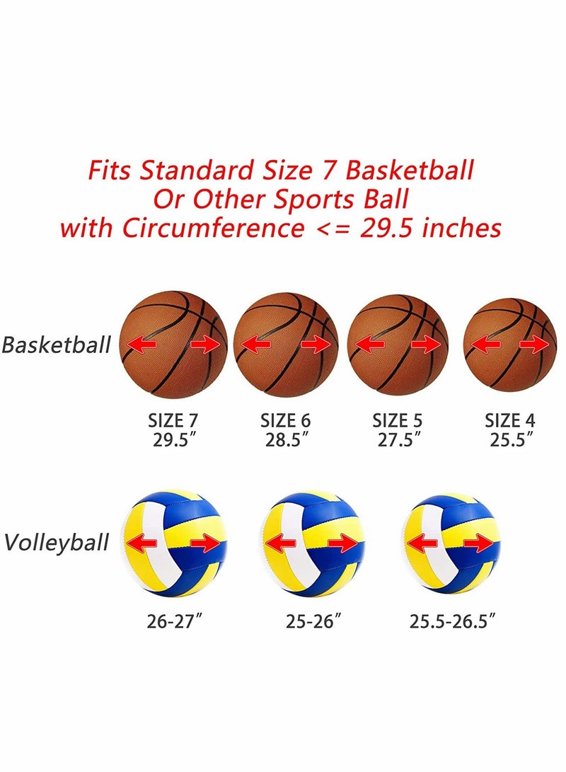 XiuWoo Waterproof Basketball Carrying Bag, Portable Training Sports Ball Holder Bag with Adjustable Shoulder Strap, Volleyball Storage (Black) - Image 3