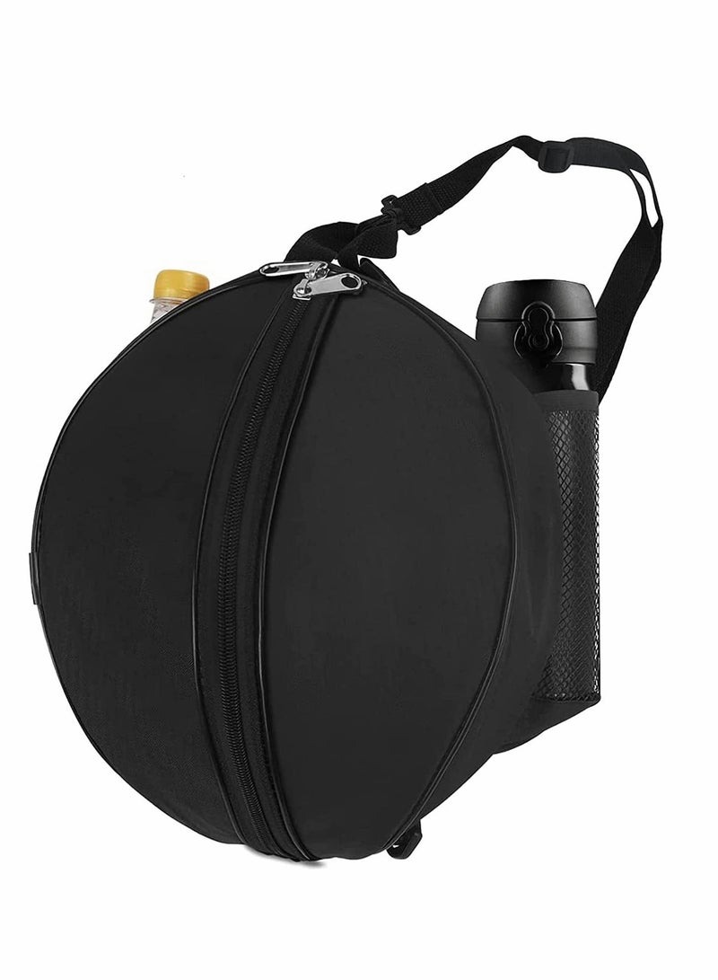 XiuWoo Waterproof Basketball Carrying Bag, Portable Training Sports Ball Holder Bag with Adjustable Shoulder Strap, Volleyball Storage (Black) - Image 1