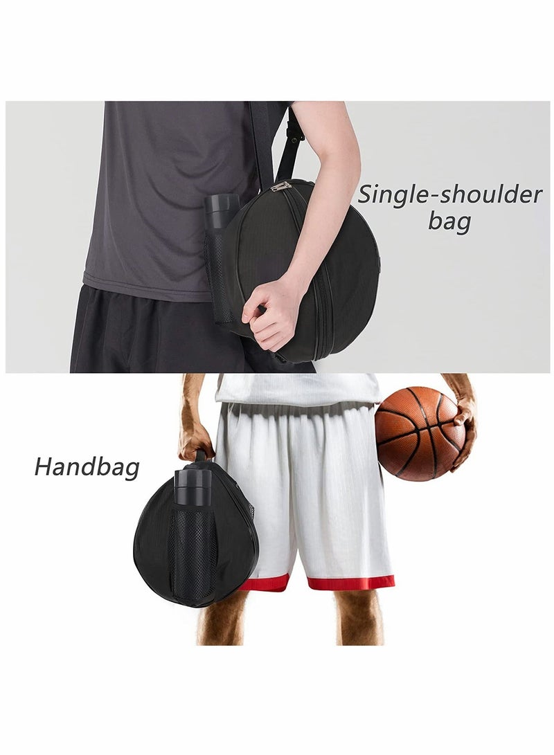 XiuWoo Waterproof Basketball Carrying Bag, Portable Training Sports Ball Holder Bag with Adjustable Shoulder Strap, Volleyball Storage (Black) - Image 4