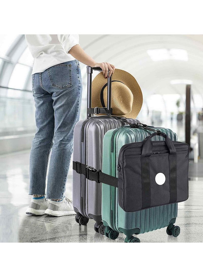 3 Pack Heavy Duty Adjustable Luggage Connecting Straps, Multi-Functional Suitcase Belt Set with T-Strap, Luggage Taping & Buckles for Travel Bag Stacking - Image 3