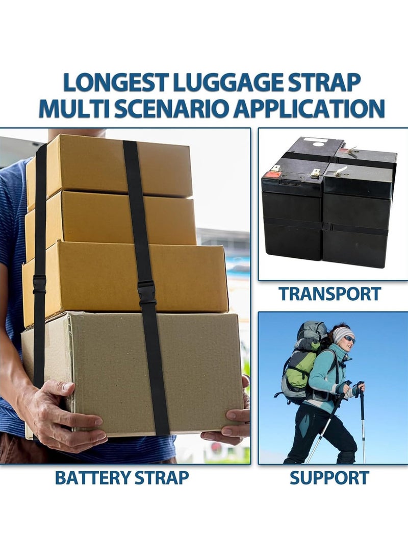 3 Pack Heavy Duty Adjustable Luggage Connecting Straps, Multi-Functional Suitcase Belt Set with T-Strap, Luggage Taping & Buckles for Travel Bag Stacking - Image 5