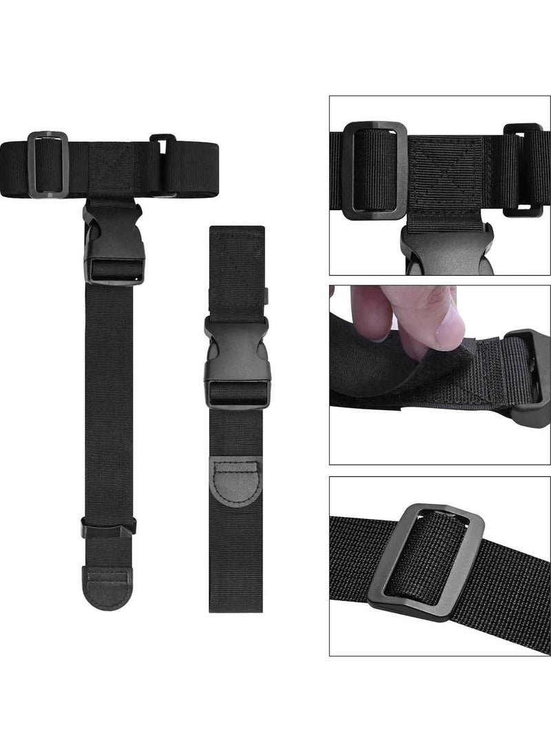 3 Pack Heavy Duty Adjustable Luggage Connecting Straps, Multi-Functional Suitcase Belt Set with T-Strap, Luggage Taping & Buckles for Travel Bag Stacking - Image 2
