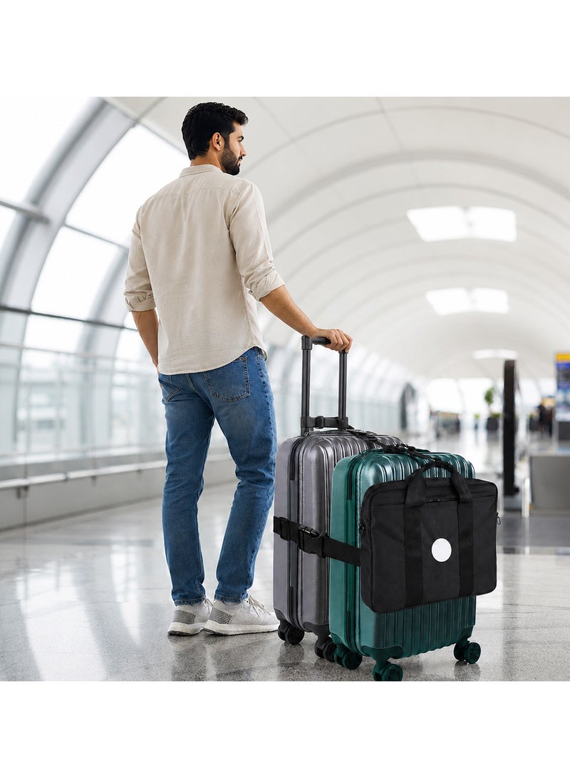 3 Pack Heavy Duty Adjustable Luggage Connecting Straps, Multi-Functional Suitcase Belt Set with T-Strap, Luggage Taping & Buckles for Travel Bag Stacking - Image 3