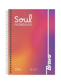 Bravo New Soul Notebook 5 Subjects - Double Hard Cover - Orange * Purple 
