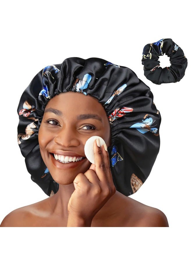 Winitas Large Satin Bonnet for Black Women Curly Hair Sleeping - Image 1