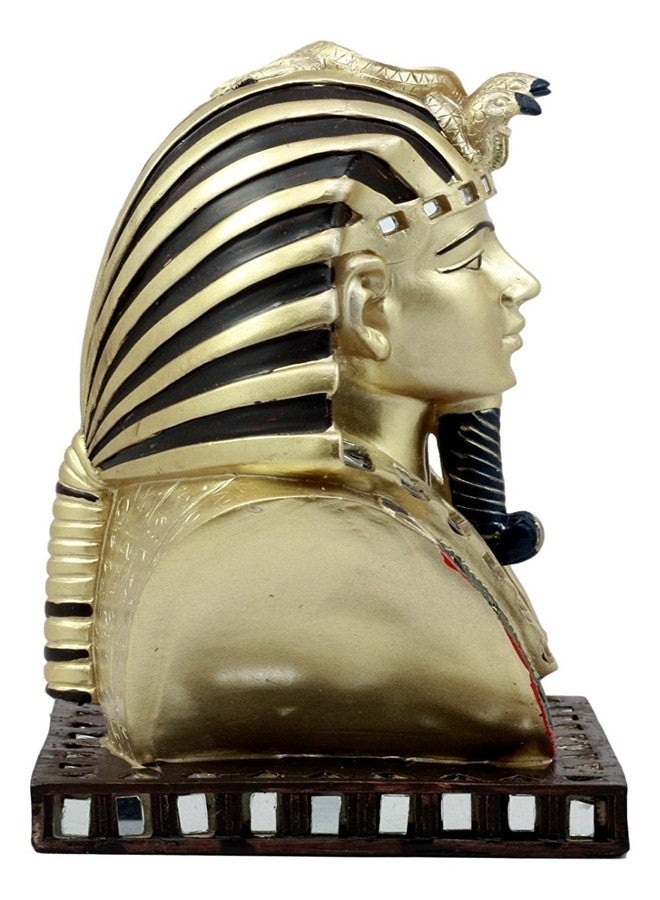 Ebros Gift Ebros Ancient Egyptian Pharaoh Mask of King TUT Statue Golden Tutankhamun Bust Figurine - Image 2