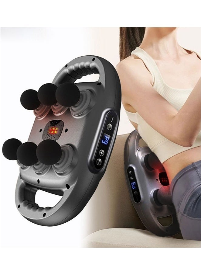 Loquat Fascia Muscle Massager High Frequency Back Waist Massage Machine Six-head Body Shoulder Professional - Image 1