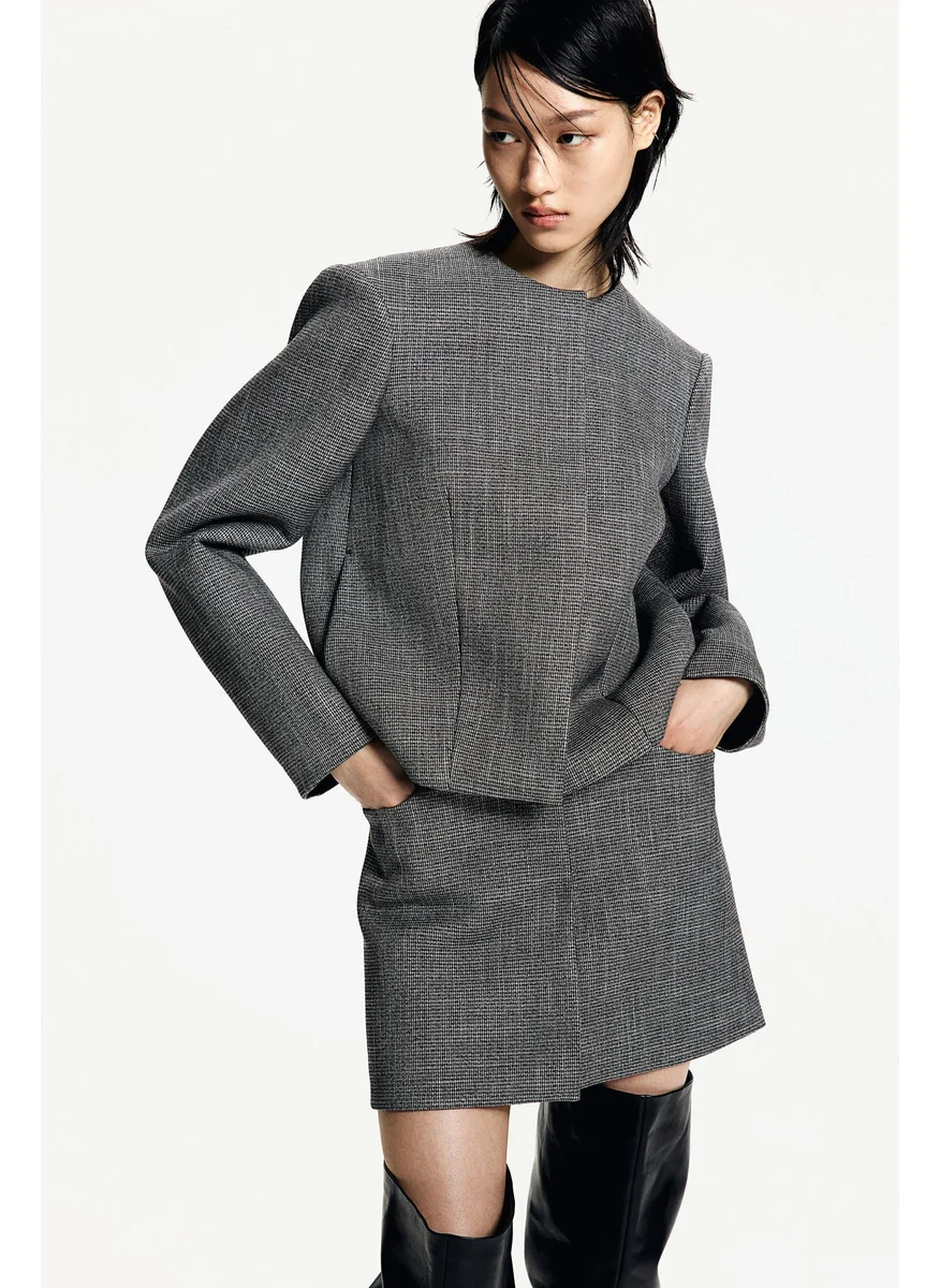 H&M Structured Twill Mini Skirt