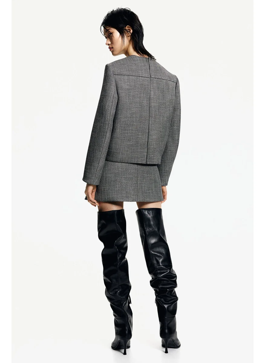 H&M Structured Twill Mini Skirt