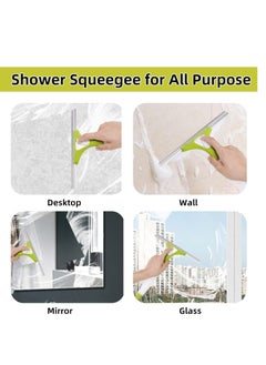 Excefore Shower Squeegee, Window Cleaning Tool, Glass Scraper, Cleaning agent sprayer, Scraper For Glass, Cleaning Tool, For Home Cleaning, Glass Door, Tile Wall, Car, (Green Blue Purple Pink Random Color)  - Image 5