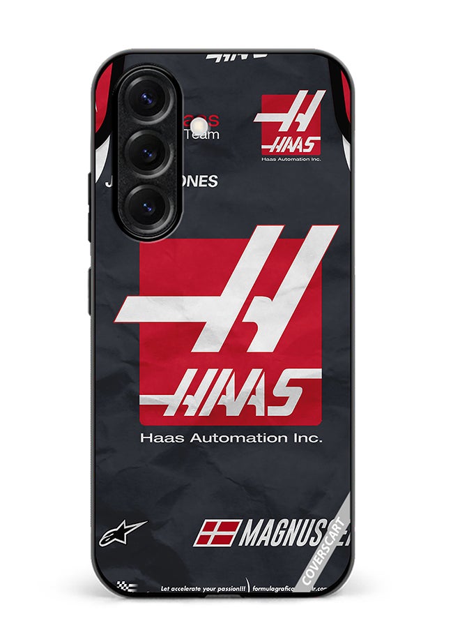 VR CREATIVE Protective Case Cover For Samsung Galaxy S25 Haas Logo Formula 1 Design Multicolour