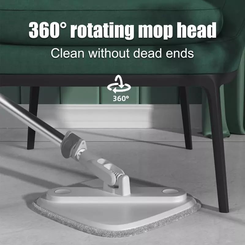 BLURISM HandsFree Spin Mop and Bucket Set DualUse WetDry Cleaning for Home Kitchen Bathroom Floors Easy Storage Design with Long Handle Ideal for Home Kitchen Bathroom Floors - Image 4