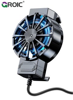 GROIC Mobile Phone Cooler, Portable Cellphone Semiconductor Cooling Backclip Radiator Fan for Gaming/Tiktok Live/Vlog, Support 58-98mm Wide Smartphone  - Image 1