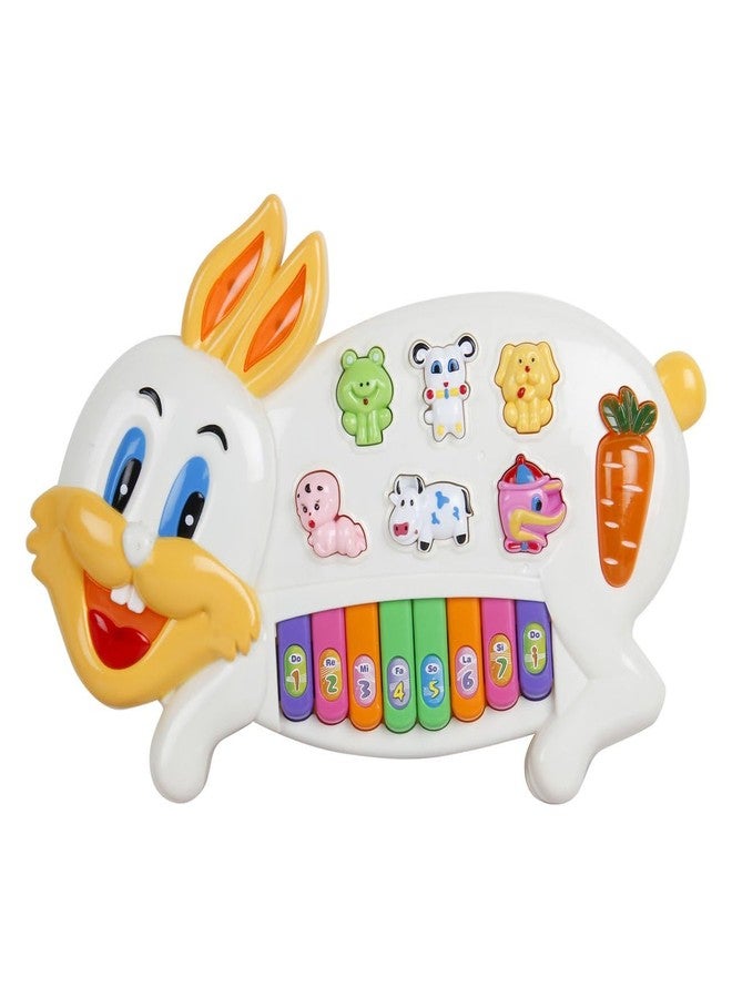RUHANI Rabbit Shaped Musical Light Voice Learning Keyboard Piano for Kids - Image 4