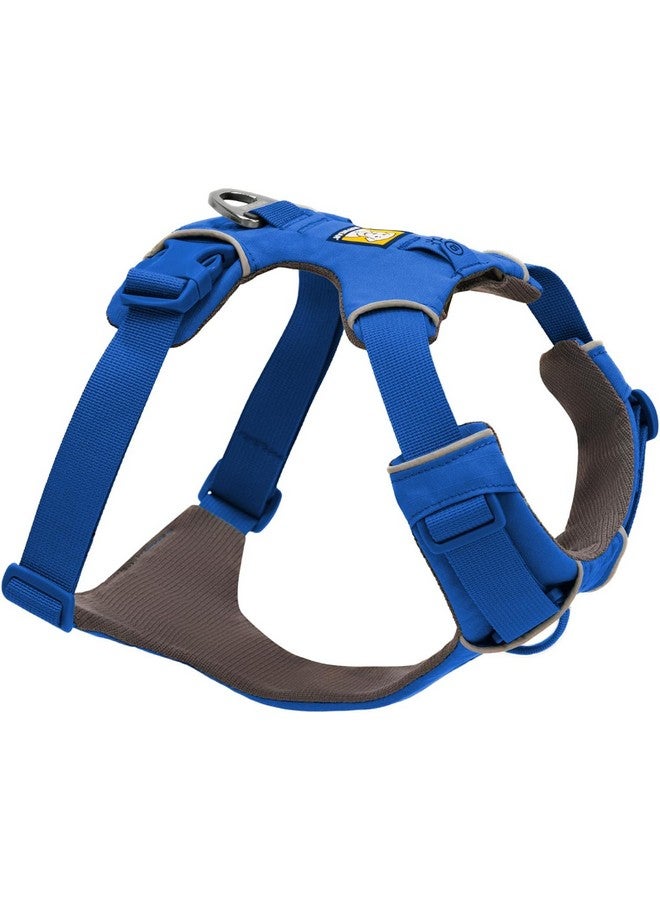 Ruffwear, Front Range Dog Harness, Reflective Soft Padded Everyday Harness with Dual Leash Clips, Adjustable and Lightweight Fit for Training or Walking for All Dogs, Blue Pool, Small - Image 1