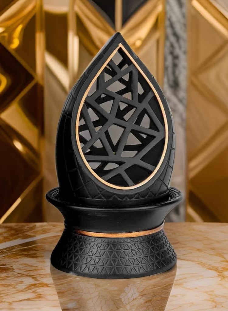 رادین مبخرة عطرية أنيقة من الراتنج بأسلوب عربي، حاملة بخور عود مع صينية معدنية للتبخير لليوغا، العلاج العطري، غرفة النوم، المنزل والمكتب - Image 4