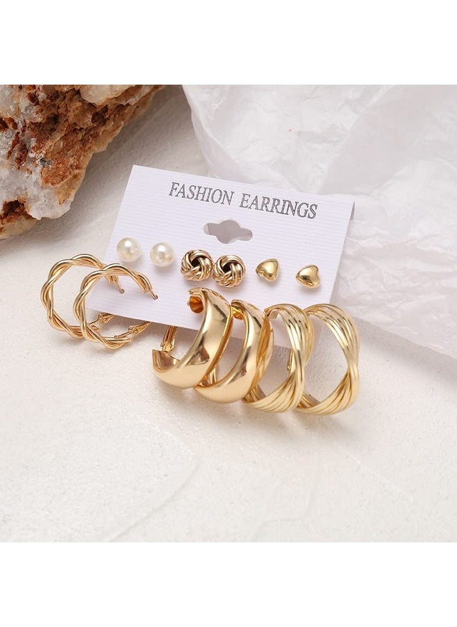YouBella YouBella Jewellery Celebrity Inspired Gold Plated Earrings Combo for Girls and Women (Style 7)  - Image 2