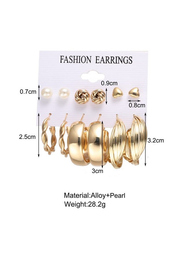 YouBella YouBella Jewellery Celebrity Inspired Gold Plated Earrings Combo for Girls and Women (Style 7)  - Image 5