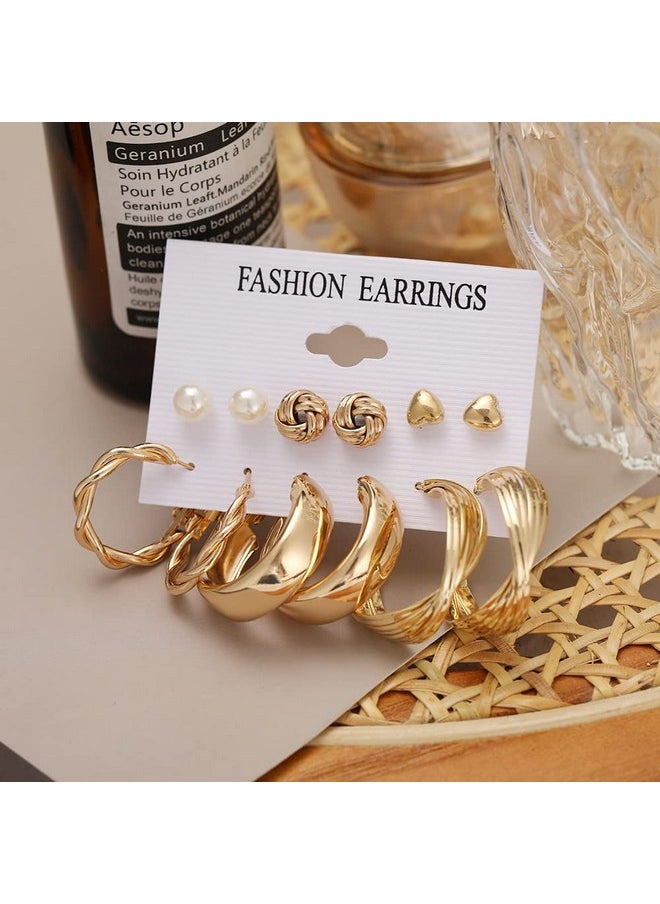 YouBella YouBella Jewellery Celebrity Inspired Gold Plated Earrings Combo for Girls and Women (Style 7)  - Image 3