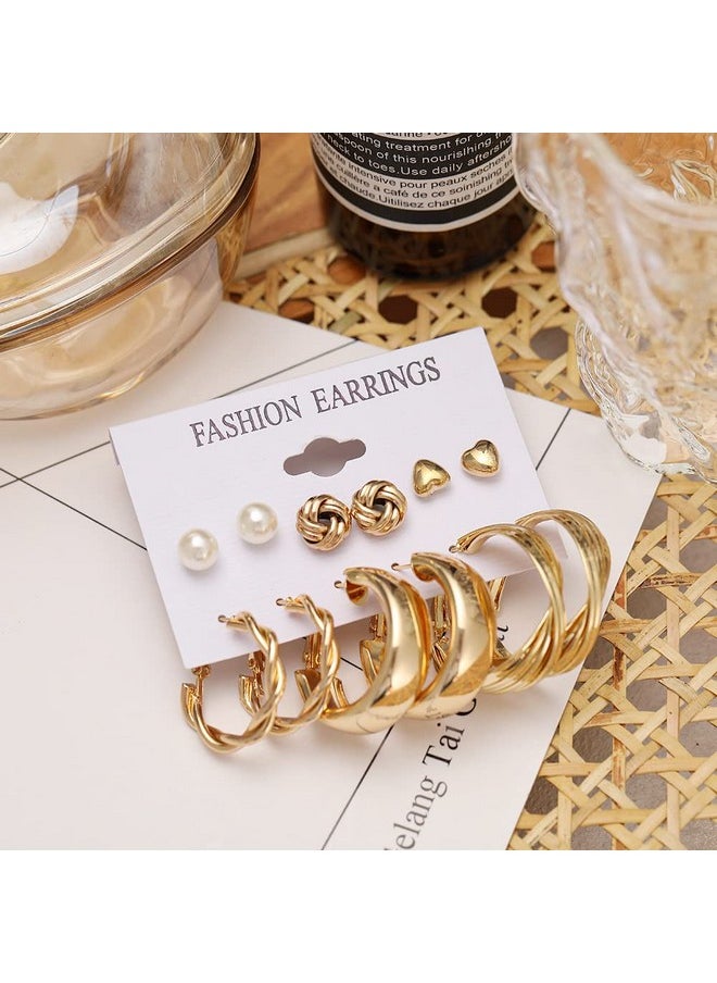 YouBella YouBella Jewellery Celebrity Inspired Gold Plated Earrings Combo for Girls and Women (Style 7)  - Image 4