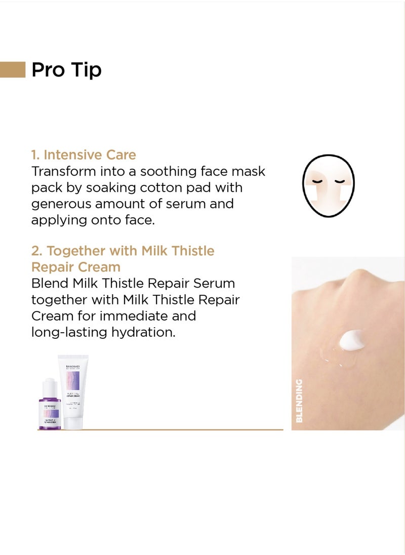 Banobagi - Milk Thistle Repair Serum best Niacinamide serum Korean Skin Care Face Serum Hydrating Serum for Face Korean Moisturizer Skin Firming Face Serum for Glowing Skin Hyaluronic acid serum 30ml - Image 1